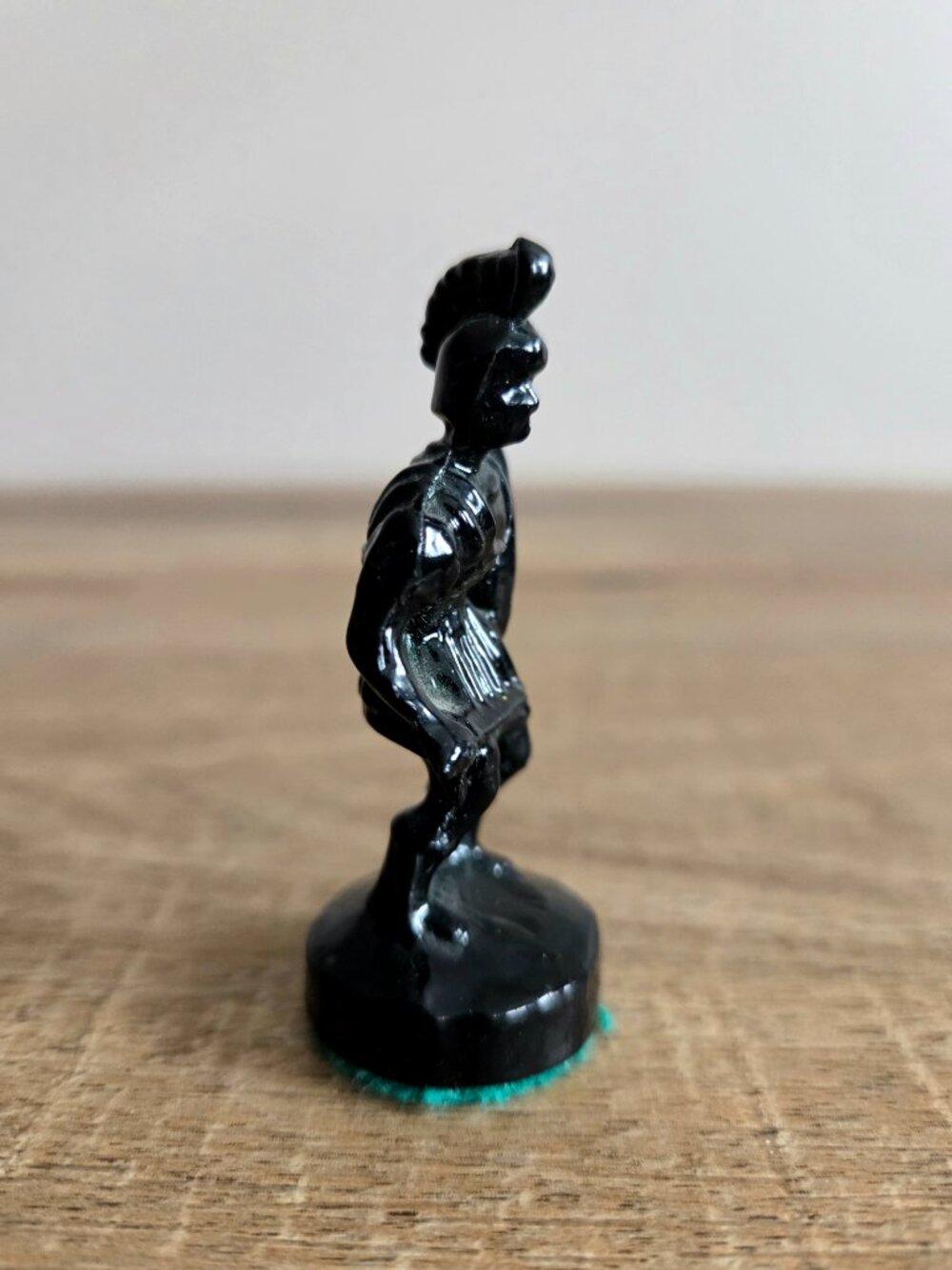 Vintage Roman Chess Replacement Pieces Black Metal Pawn Figure - Picture 4 of 5
